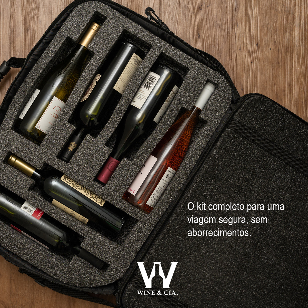 Bolsa Mala Transportar Vinho Sem Espuma