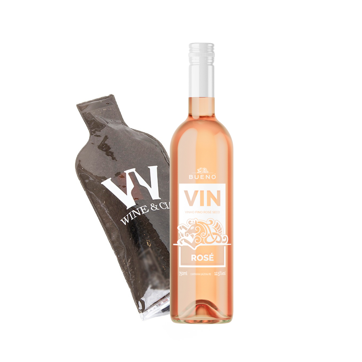 Vinho VIN Rose Seco 750ml Bueno Wines + Wine Skin