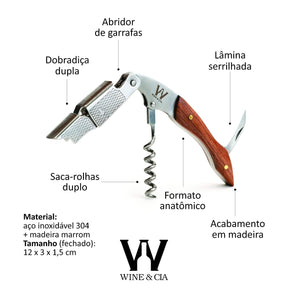 Vacuo Portátil Vinho em casa + Abridor Sommelier Oakville
