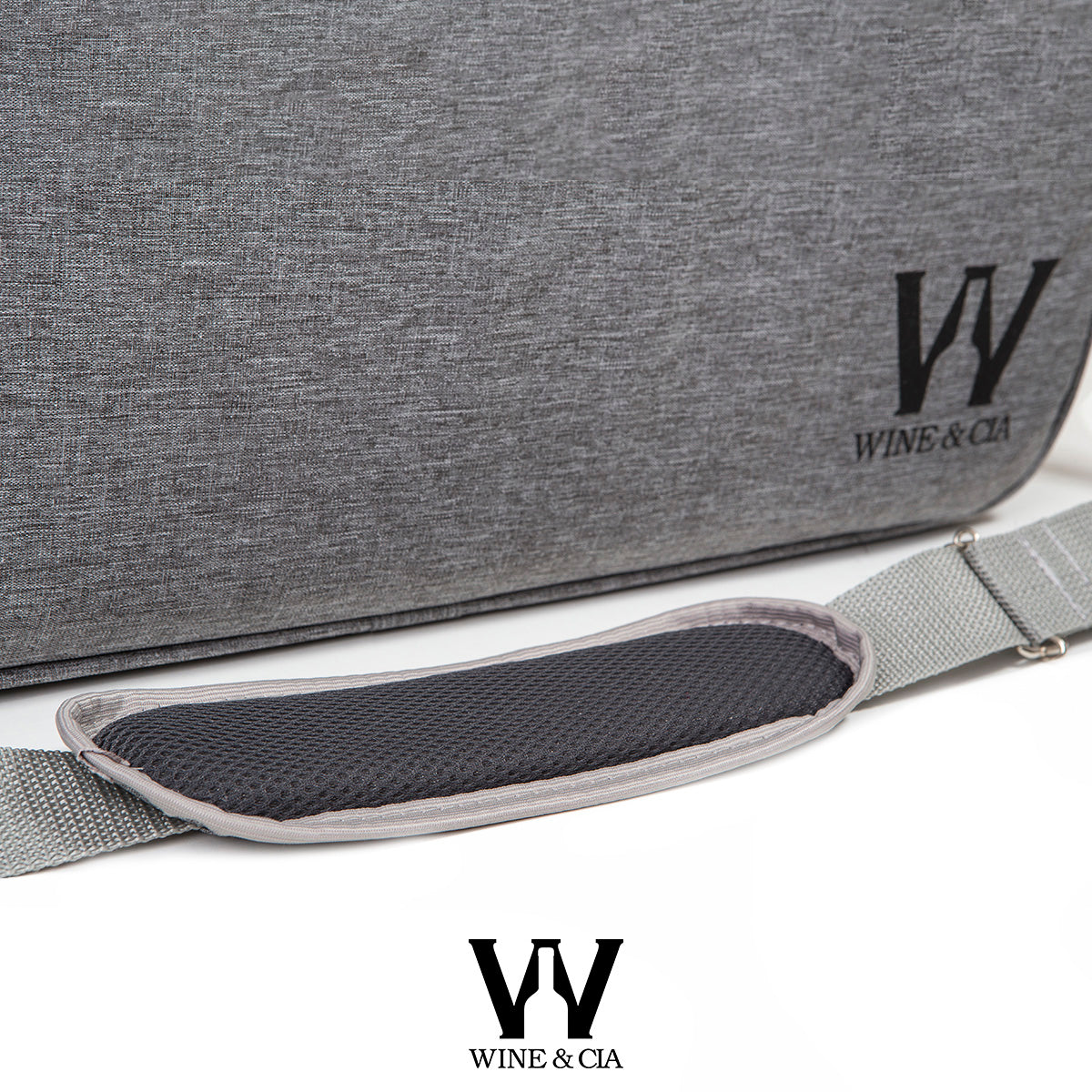 Mala Com Espuma Protetora Melhor Cia - Cinza 6 garrafas