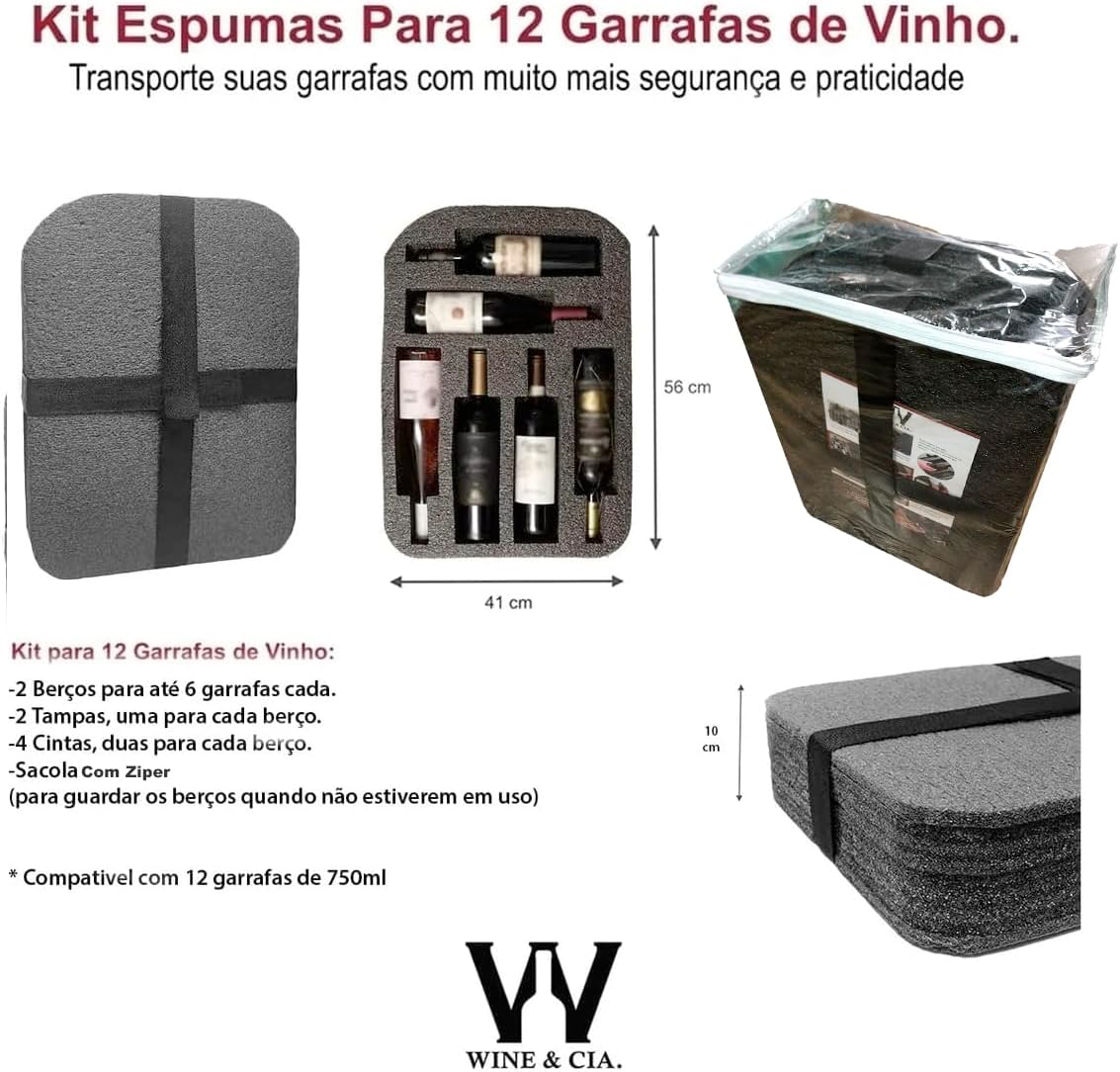 Espuma Potetora de Vinhos Para 12 Garrafas - Au Revoir