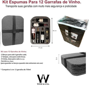 Espuma Potetora de Vinhos Para 12 Garrafas - Au Revoir