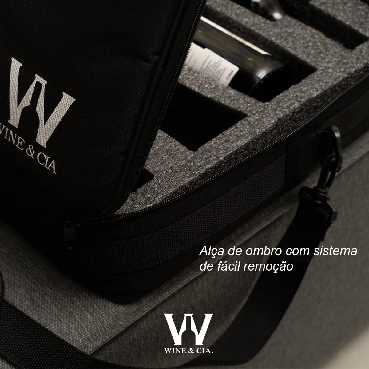 Mala Com Espuma Protetora  Melhor Cia - 6 garrafas