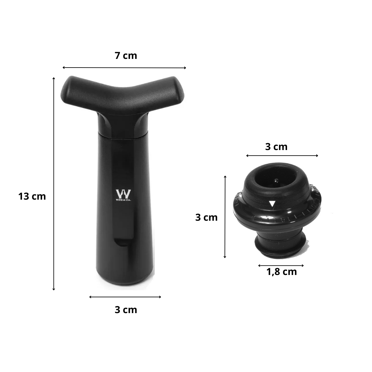 Kit Pump Vinho Em Casa - 2 Rolhas