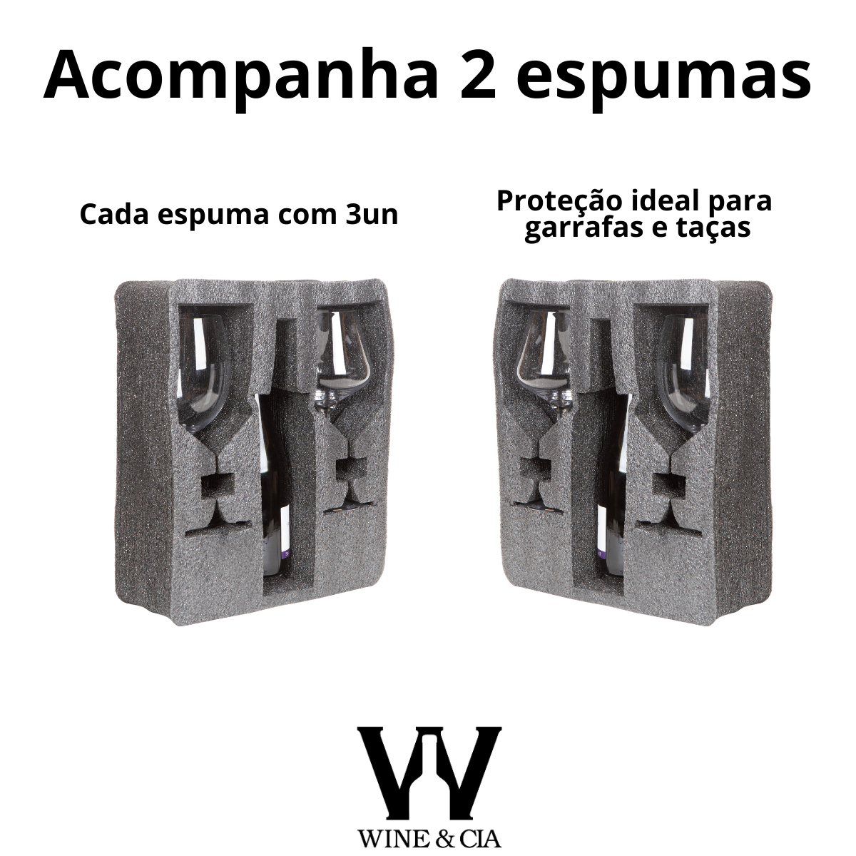 Mala Com Espuma Protetora EZ Trip Para Garrafas e/ou Taças