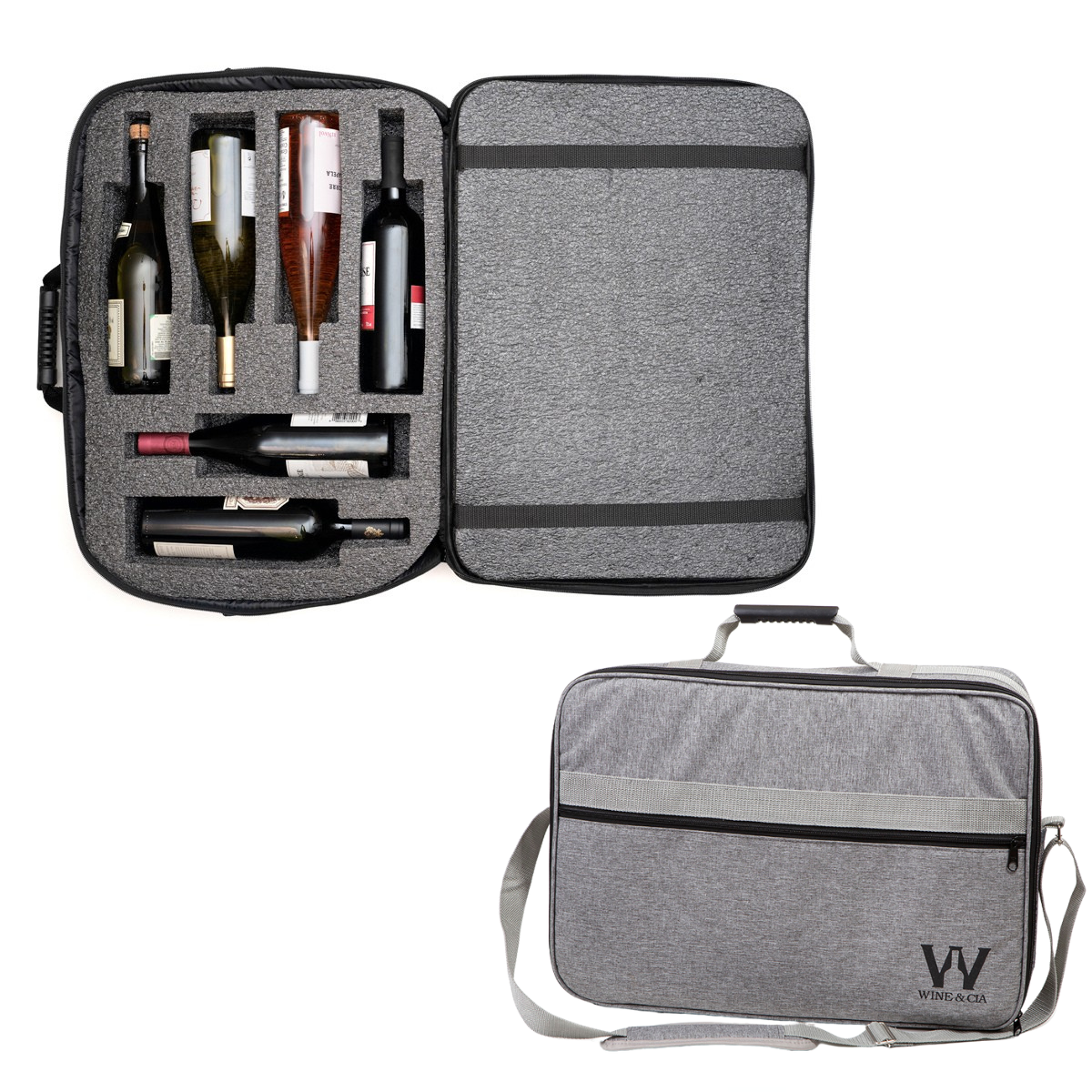 Mala Com Espuma Protetora  Melhor Cia - 6 garrafas