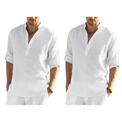 Camisa Masculina Bata Panamá [COMPRE 1 LEVE 2] Roupas (Camisa Masculina 2) Dm Stores P Branca/Branca 