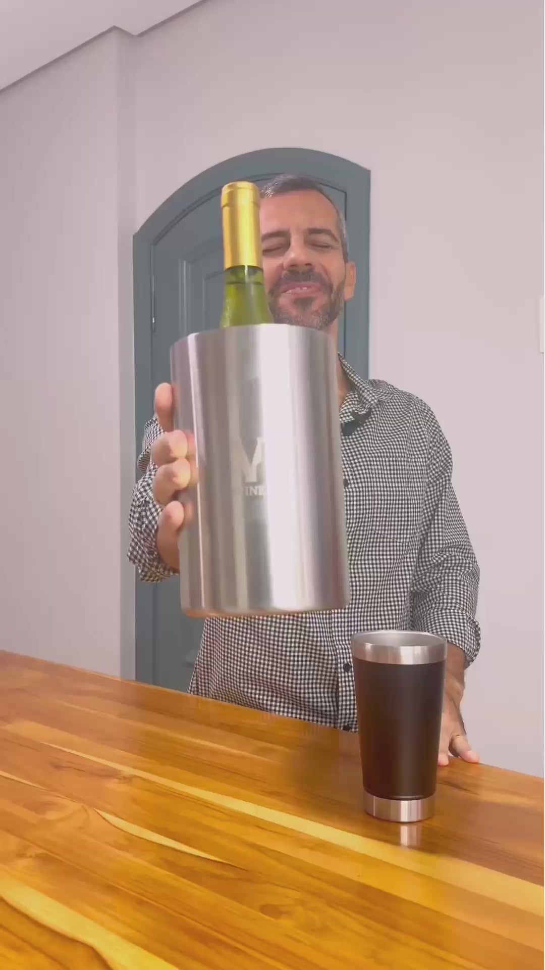 Cooler De Aço Inox Ice Bucket