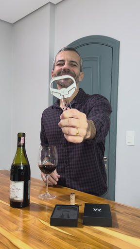 Abridor De Vinho Para Rolhas e Garrafas Antigas Com 2 Lâminas e Rosca