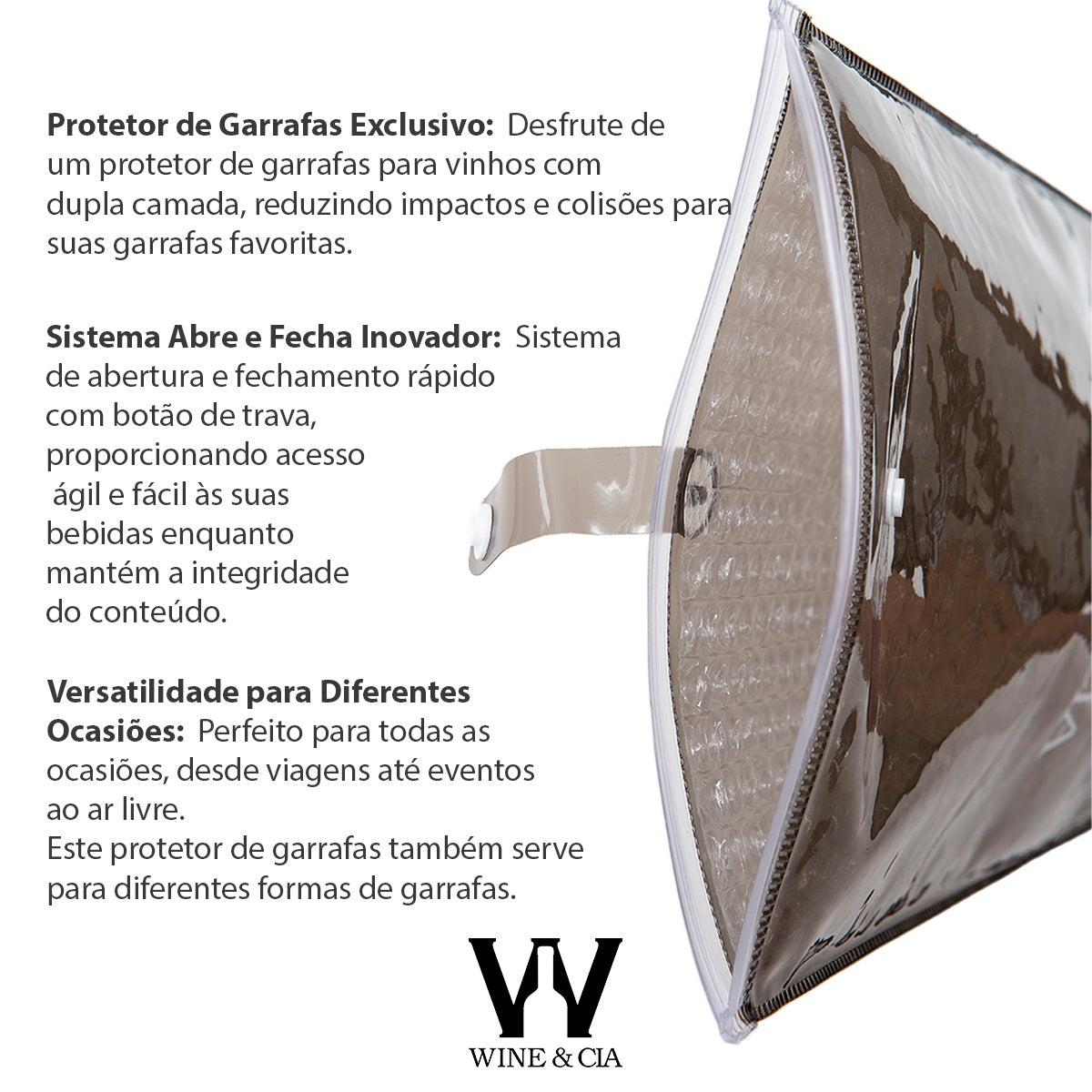 Wine Skins Fume Para Transporte de Garrafas de Vinho Em Segurança