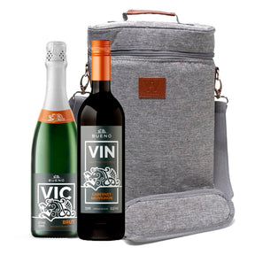 Bolsa Térmica Pinot Gris 2 Garrafas +2 Garrafas de Vinho Selecinados