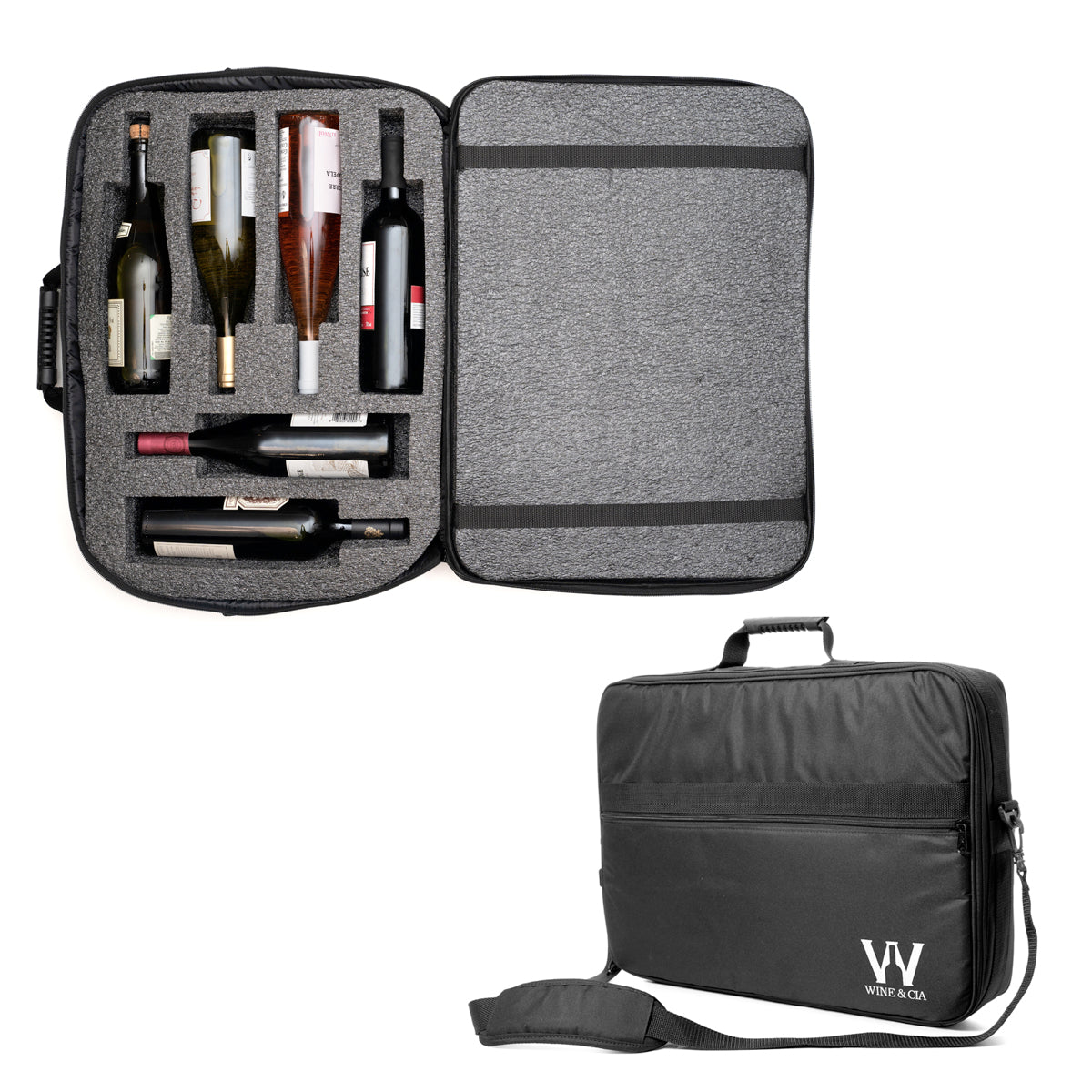 Mala Com Espuma Protetora  Melhor Cia - 6 garrafas