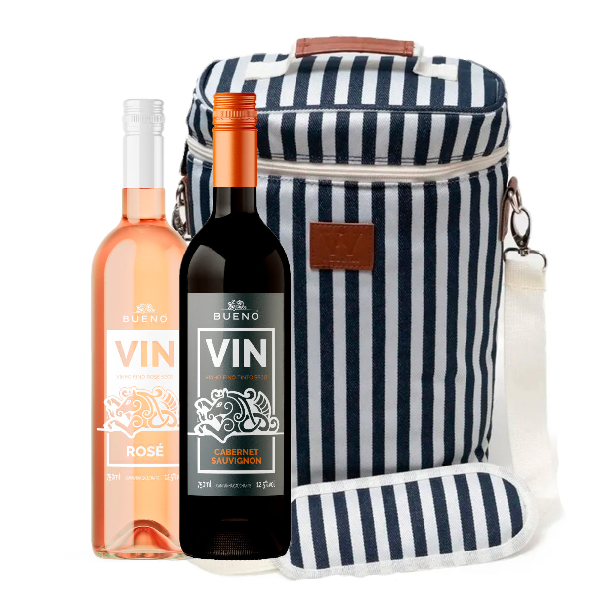 Bolsa Térmica Verano 2 Garrafas + 2 Vinhos Selecionado Kit Presente