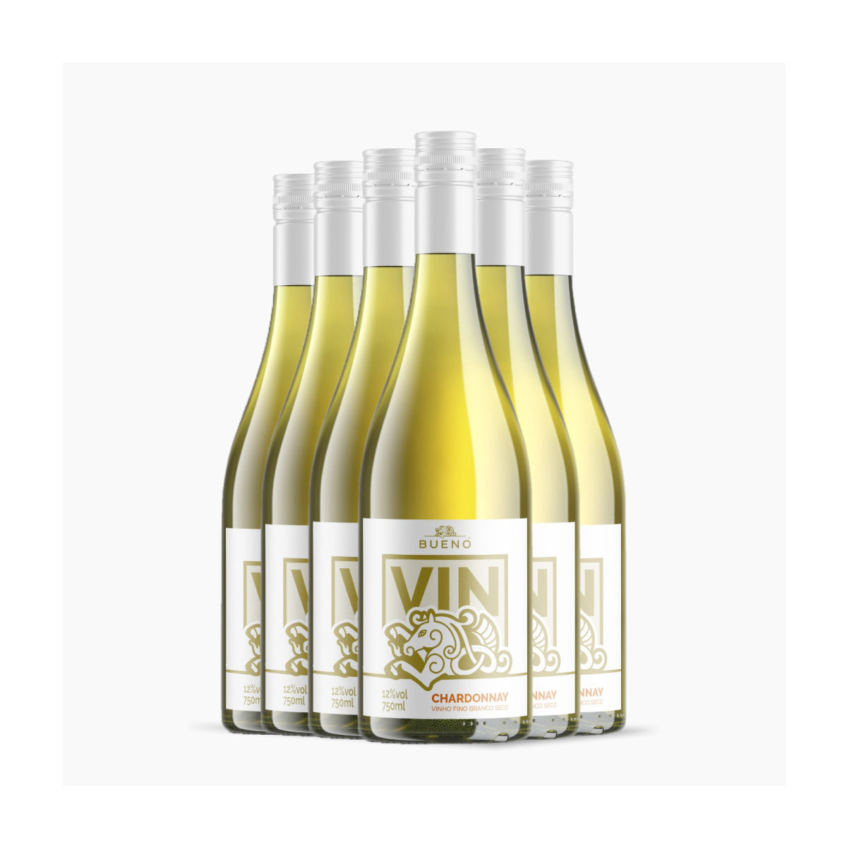 Vinho Branco Vin Chardonnay Bueno Wines 750ml + Wine Skin