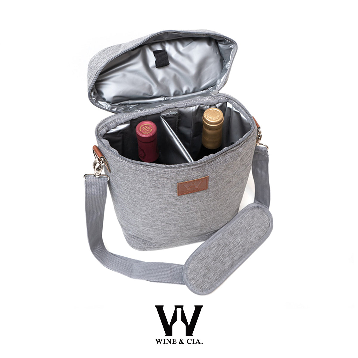 Bolsa Térmica Pinot Gris 2 Garrafas + 2 Garrafa de Vinho Exclusivas Kit Premium