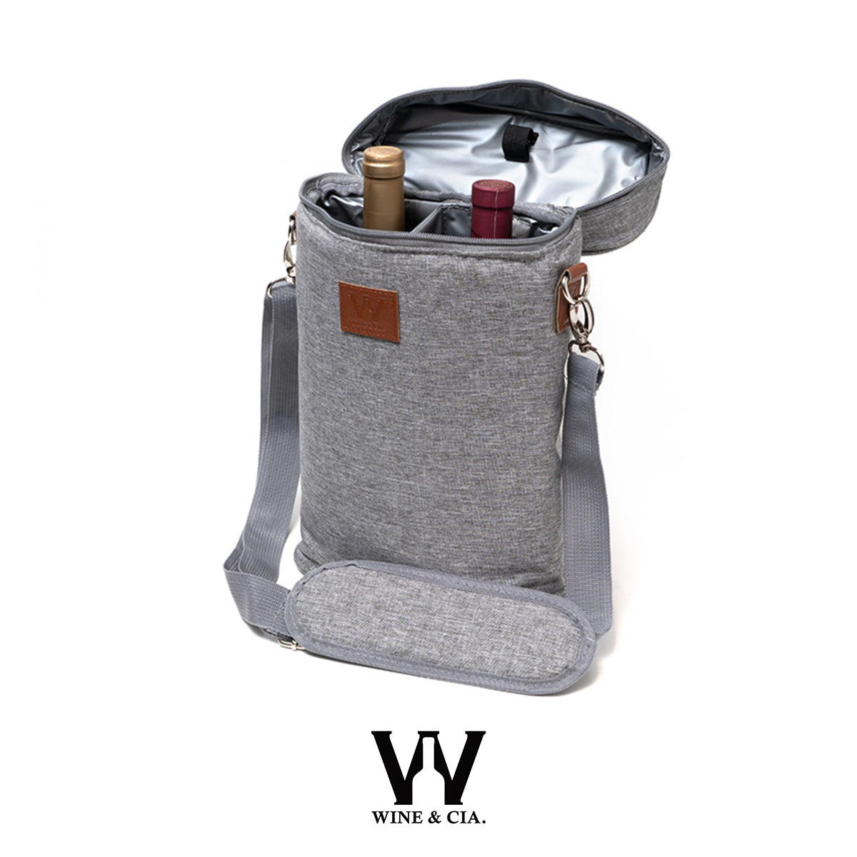 Bolsa Térmica Pinot Gris 2 Garrafas + 2 Vinhos Selecionado Kit Presente