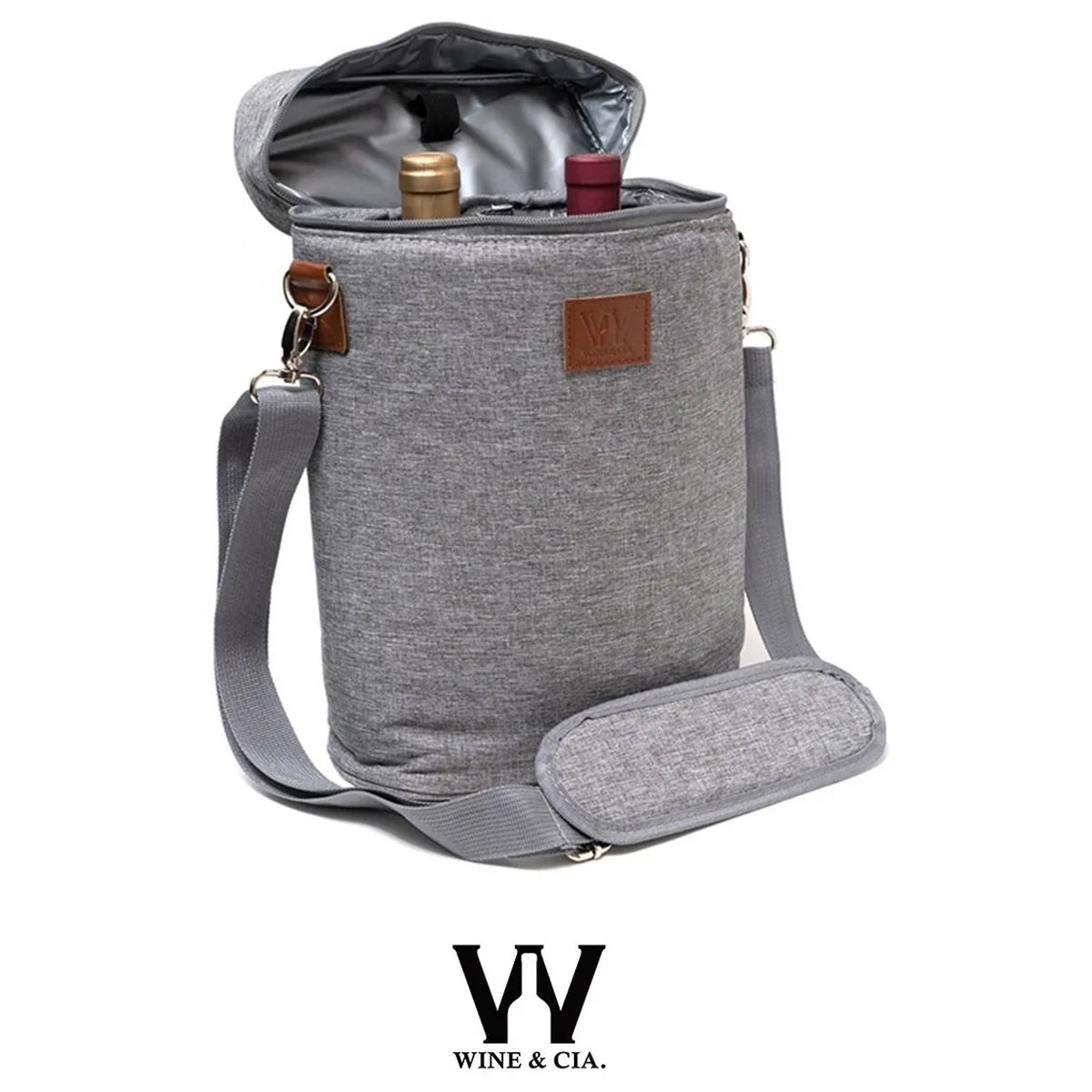 Bolsa Térmica Pinot Gris 2 Garrafas + 2 Vinhos Selecionado Kit Presente